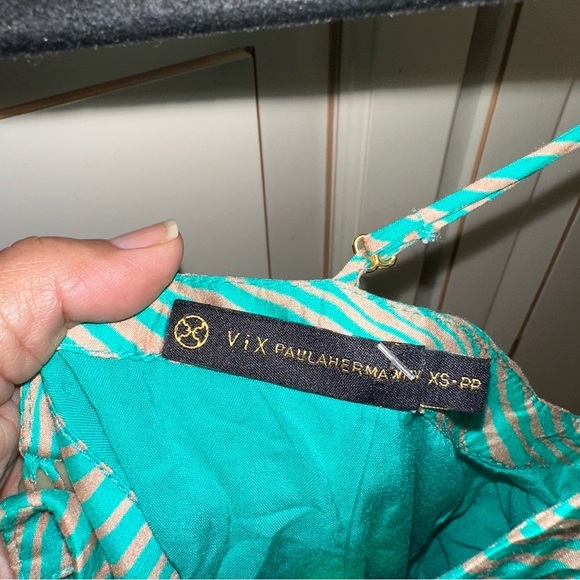 VIX PAULA HERMANNY 
Lyssa Wrap-Effect Printed Crepe De Chine Mini Dress (D11) - Picture 8 of 10